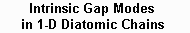 IGM in 1-D diatomic chains